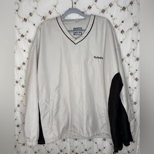 Kubota Men's Black and White Windbreaker